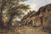 William Pitt Old Cottages at Stoborough,Dorset (mk37) USA oil painting reproduction